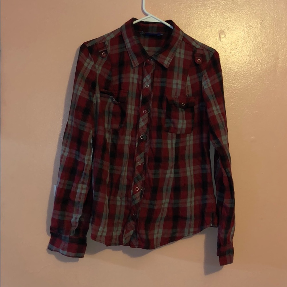 Red plaid shirt